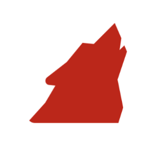 NCSU Red Howling Wolf Clipart